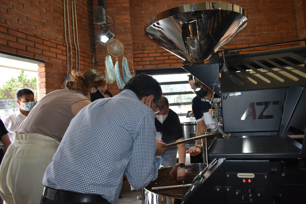 Coffee Roasting - Undergraduate Students and Assistant Professor Carlos Trejo-Pech on study abroad course in State of Veracruz, Mexico