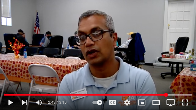Screenshot of Sreedhar Upendram speaking about UT Extension's efforts to improve digital literacy skills in Tennessee.
