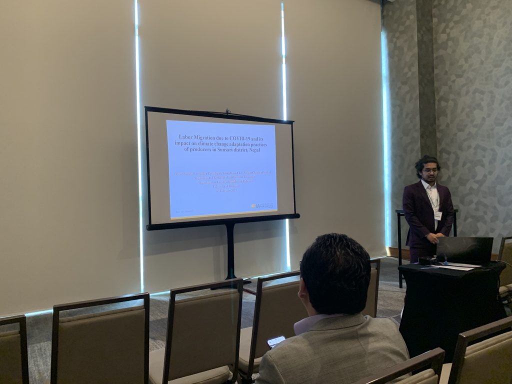 Student presenting research at the 2023 Southern Agricultural Economics Association annual meeting