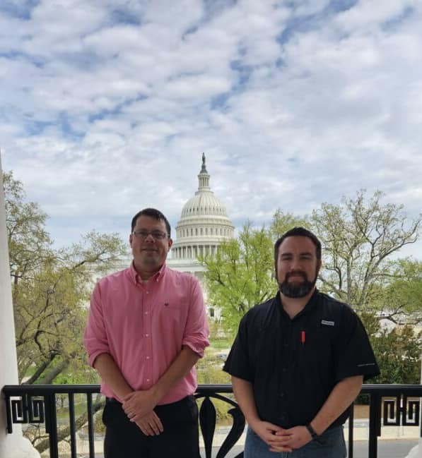 Aaron Smith and Justin Benavidez in Washington D.C.
