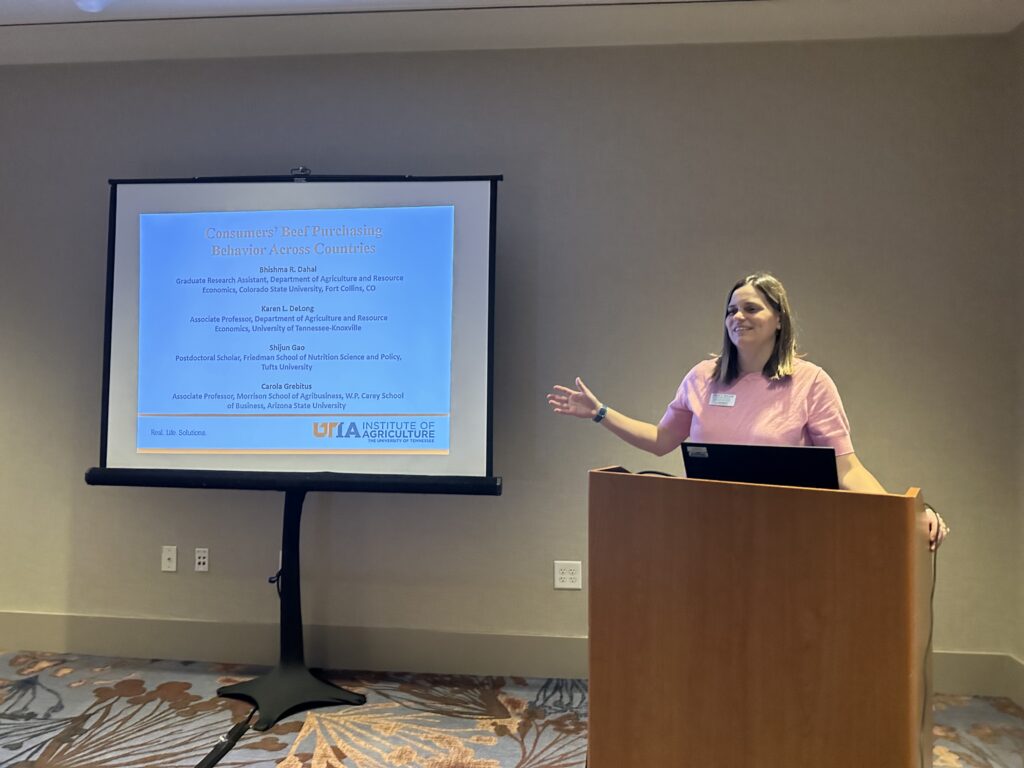Faculty member presenting at Southern Agricultural Economics Association annual meeting in Atlanta, Georgia