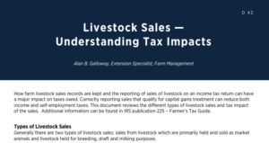 Livestock Sales - Understanding Tax Impacts