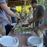 Students in line to get food at the Fall 2024 picnic